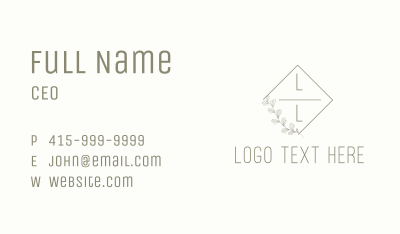 Eco Beauty Letter Business Card Image Preview