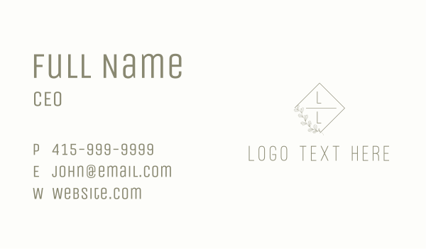 Eco Beauty Letter Business Card Design Image Preview