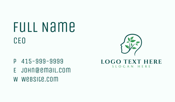 Eco Human Plant Business Card Design Image Preview