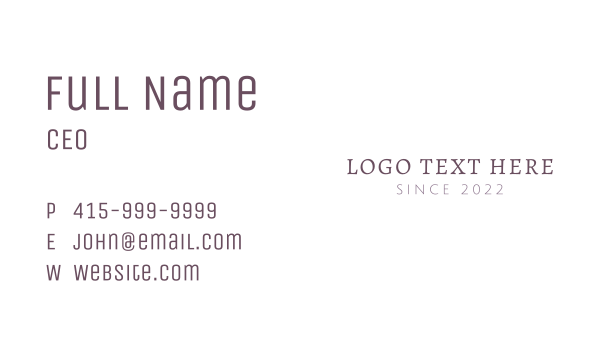 Deluxe Business Wordmark Business Card Design Image Preview