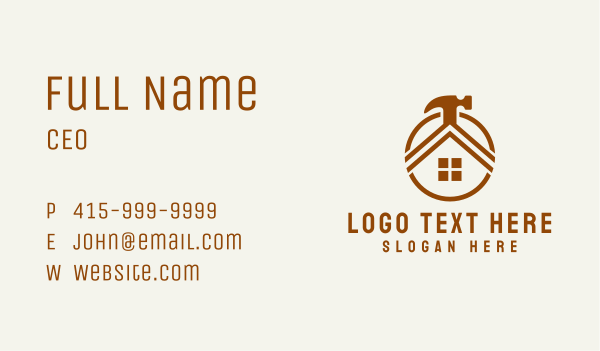 Home Property Carpentry Business Card Design Image Preview