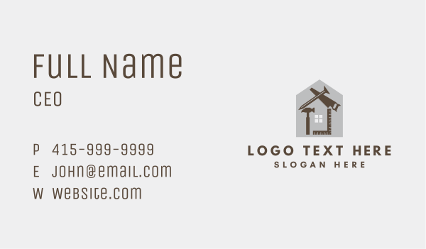 House Carpenter Tools Business Card Design Image Preview
