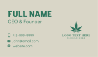 Generic Marijuana Brand Business Card Design