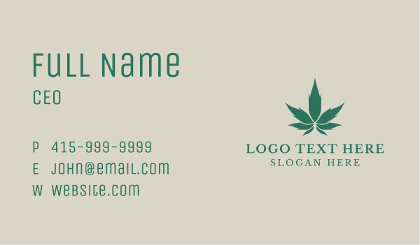 Generic Marijuana Brand Business Card Design Image Preview