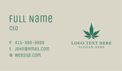 Generic Marijuana Brand Business Card Image Preview