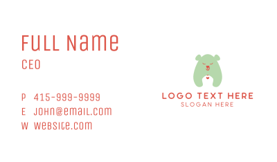 Baby Bear Cub Business Card Image Preview