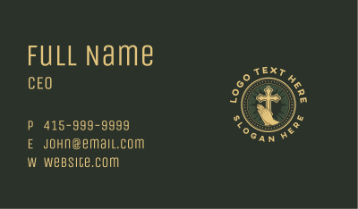 Pray Cross Church Business Card Image Preview