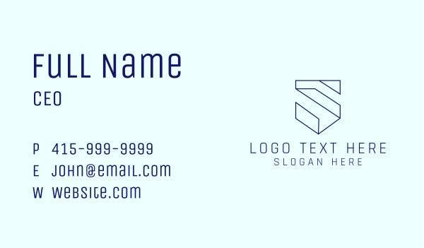 Letter S Shield Business Card Design Image Preview