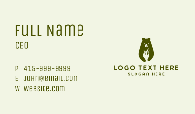 Green Bear Grass  Business Card Image Preview