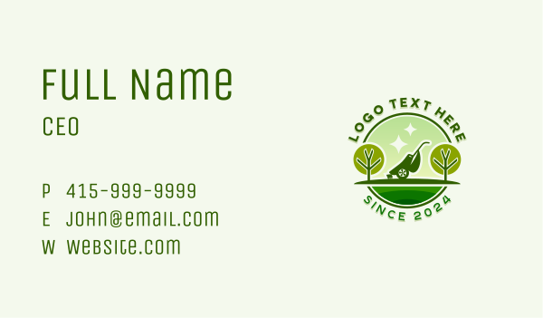 Gardening Lawn Mower Business Card Design Image Preview
