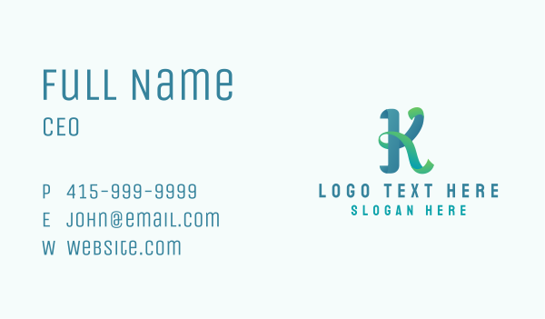 Creative Company Letter K Business Card Design Image Preview