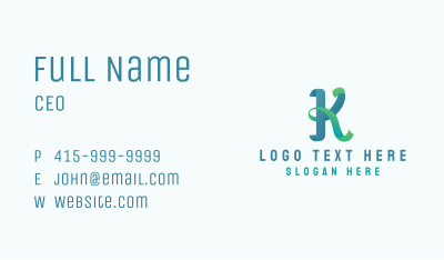 Creative Company Letter K Business Card Image Preview