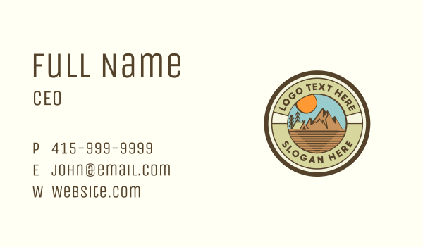 Mountain Camp Park Business Card Design Image Preview