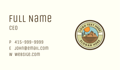 Mountain Camp Park Business Card Image Preview