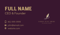 Luxury Feather Quill  Business Card Design