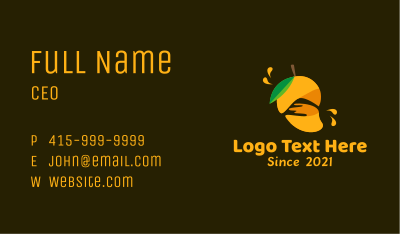 Mango Fruit Juice  Business Card Image Preview