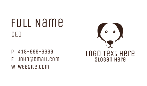 Minimalist Dog  Business Card Design Image Preview