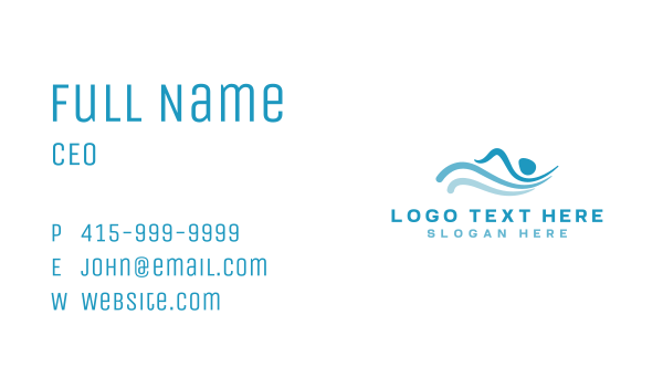 Swimming Pool Athlete Business Card Design Image Preview