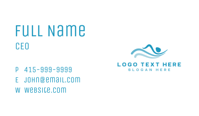 Swimming Pool Athlete Business Card Image Preview