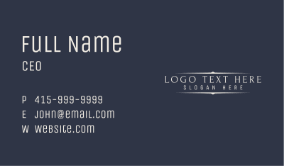 Professional Business Wordmark Business Card Image Preview