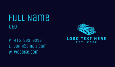 Trucking Logistic Forwarding  Business Card
