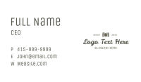Minimalist Camera Wordmark Business Card Image Preview