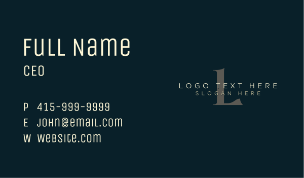 Minimalist Boutique Lettermark Business Card Design Image Preview