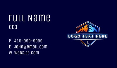 Hot Cold HVAC Business Card Image Preview