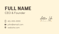 Classic Signature Wordmark Business Card Image Preview