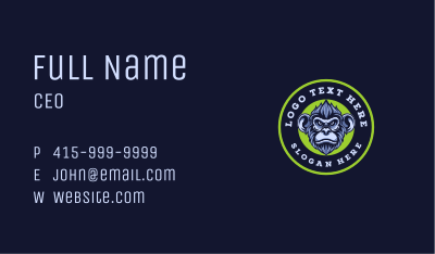 Chimpanzee Monkey Gaming Business Card Image Preview