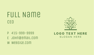 Green Kids Treehouse  Business Card