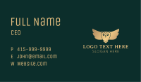 Golden Owl Bird Business Card Image Preview