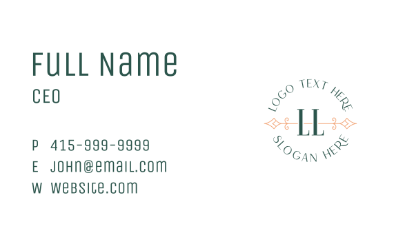 Elegant Vintage Letter Business Card Design Image Preview