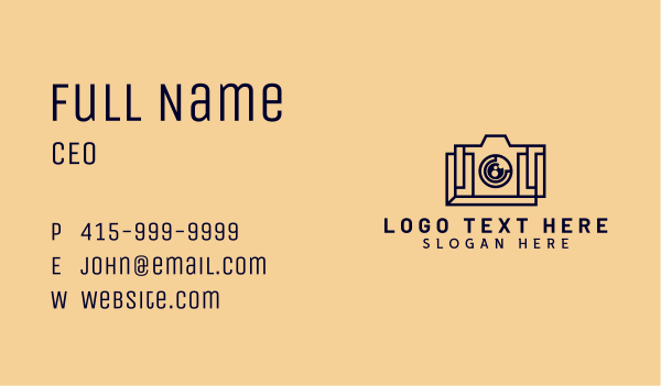 Digital Camera Photobooth Business Card Design Image Preview