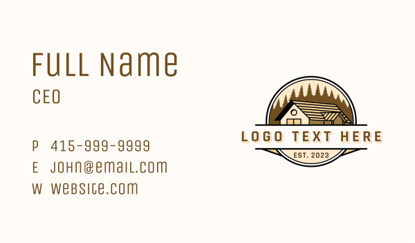 Roofing House Cabin Business Card Design Image Preview