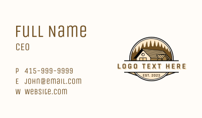 Roofing House Cabin Business Card Image Preview