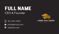 Flaming Flag Racetrack Business Card Design