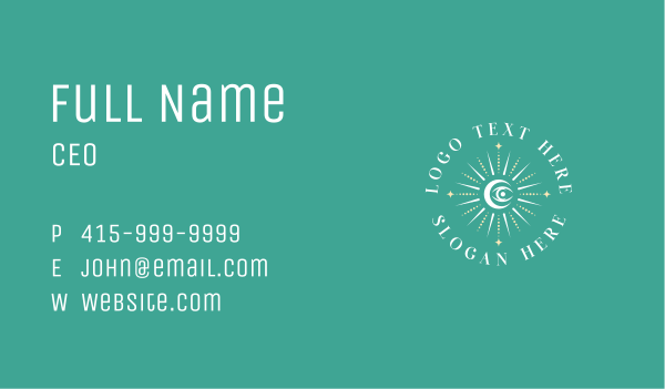 Cosmic Eye Boho Business Card Design Image Preview