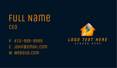 Electric Energy House Business Card Image Preview