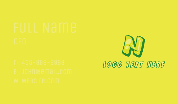 Graphic Gloss Letter N Business Card Design Image Preview