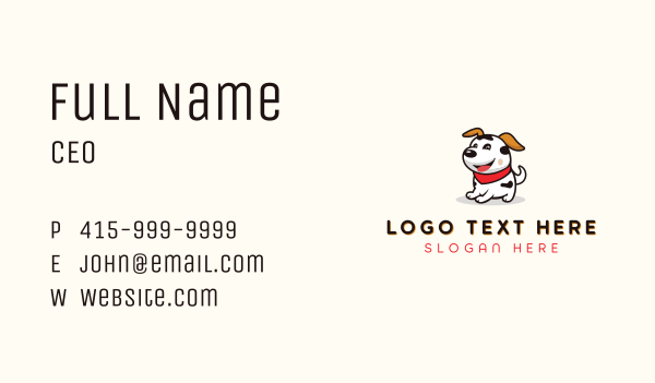 Cartoon Puppy Dog Business Card Design Image Preview