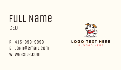 Cartoon Puppy Dog Business Card Image Preview