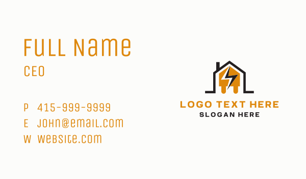 Power House Plug Business Card Design Image Preview