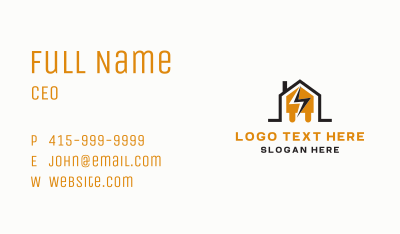Power House Plug Business Card Image Preview