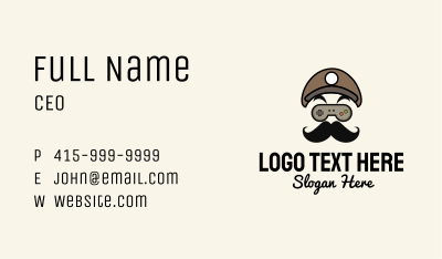 Gamepad Mustache Man Business Card Image Preview