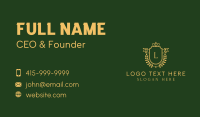 Crown Shield Wreath Business Card Preview