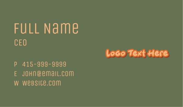 Creative Handwritten Wordmark Business Card Design Image Preview
