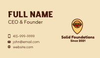 Burger Location Pin Business Card Design