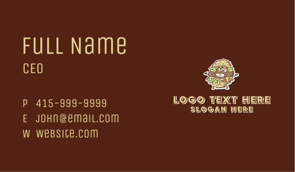 Burger Stand Mascot  Business Card Design Image Preview
