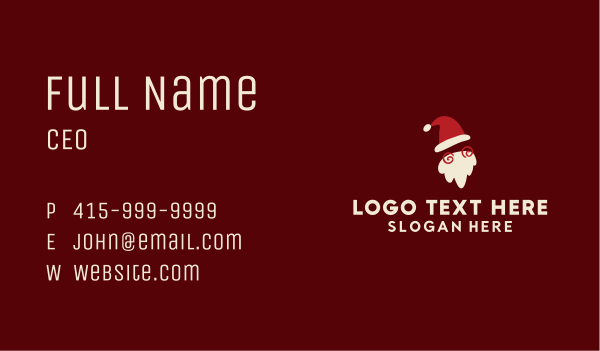 Santa Claus Costume  Business Card Design Image Preview